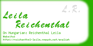 leila reichenthal business card